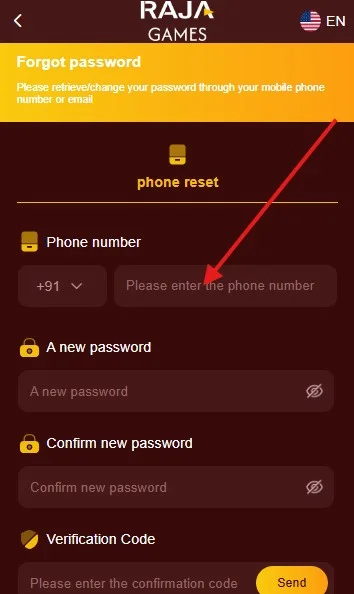 Put your valid phone number
